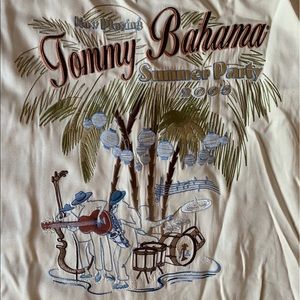 CREAM TOMMY BAHAMA EMBROIDERED XXL SHIRT